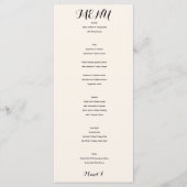 Wit Ellegant Klassiek Huwelijksmenu Menu (Voorkant)