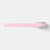 Wit en Anjer Roze Streep Grosgrain Lint (Voorkant)