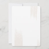 Wit en Beige Elegant Save the Date Uitnodiging (Achterkant)