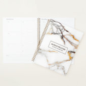 Wit en beige luxe faux marmer planner (Display)