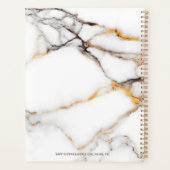 Wit en beige luxe namaakmarmer planner (Achterkant)