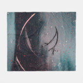 Wit en blauw abstract schilderij fleece deken (Voorkant (Horizontaal))