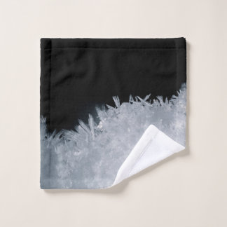 Wit en blauw abstract schilderij washandje