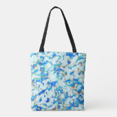Wit en blauw Abstract Tote Bag (Achterkant)