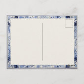 Wit en Blauw Amalfi Keramische Vaas Citroenen Ital Briefkaart (Achterkant)