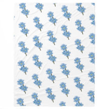 Wit en Blauw Bloemmotief