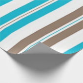 wit en blauw Buffalo Plaid Inpakpapier (Hoek)