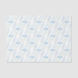 Wit En Blauw Diamant Abstract Elegant Patroon Tissuepapier