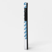 Wit en Blauw Geometrisch Patroonontwerp Case-Mate iPhone Case (Achterkant/links)