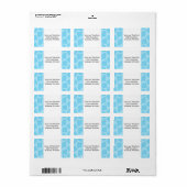 Wit en Blauw Gestippeld Patroon Etiket (Full Sheet)