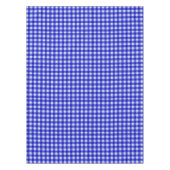 Wit en blauw Gingham patroon | Katoen geruit Tafelkleed (Voorkant)