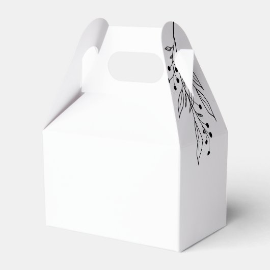 Wit en Blauw-Grijs Elegant monogram pasgetrouwd Bedankdoosjes (Achterkant)