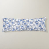 Wit en blauw herhalend motief | Octopuspatroon Lichaamskussen (Achterkant)