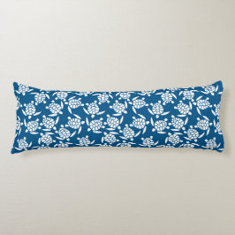 Wit En Blauw Herhalend Motief | Zeeschildpad Patro Lichaamskussen