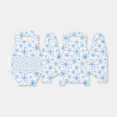 Wit en blauw ijs en sneeuwvlokken bedankdoosjes (Uitgevouwen)