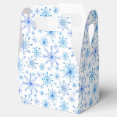 Wit en blauw ijs en sneeuwvlokken bedankdoosjes (Geopend)