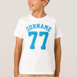 Wit en blauw Kind | Sport Jersey Design T-shirt<br><div class="desc">Wit en blauw Kind | Sport Jersey Design Kinder Jersey T-Shirt</div>