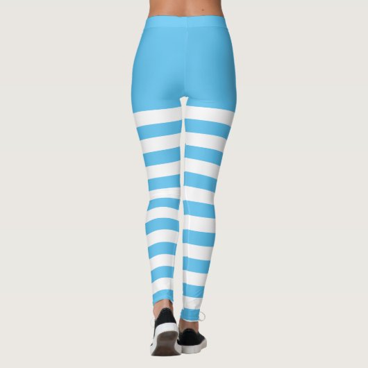 Wit en blauw leggings (Achterkant)
