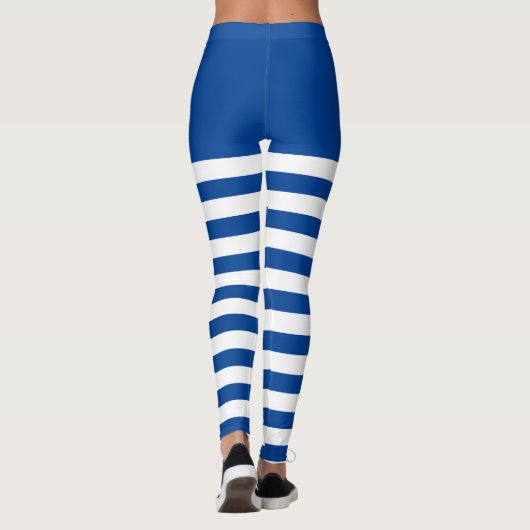 Wit en blauw leggings (Achterkant)