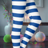 Wit en blauw leggings
