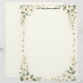 Wit en blauw Lijst Briefhoofd (Voorkant / Achterkant)