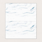 Wit en blauw marmeren steen marineblauw Lijst Visitekaartje (Binnenkant ongevouwen)