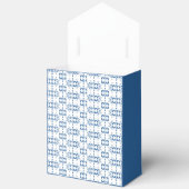 Wit en blauw ornament art Deco geometrie Bedankdoosjes (Open)