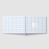 Wit en blauw patroon gember pot bruiloft gastenboek (Volledig)