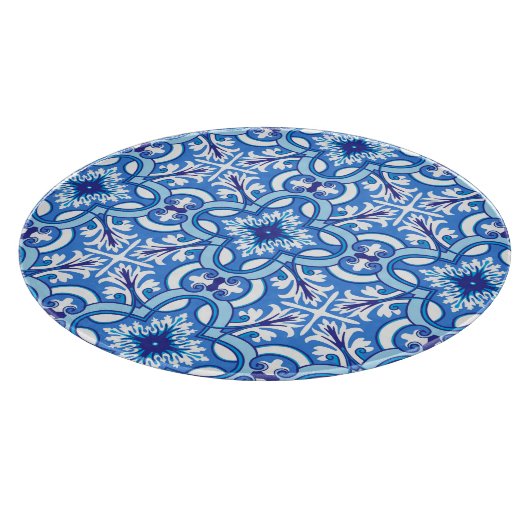 🤍 💙Wit en blauw Porto Azulejos Snijplank (Hoek)