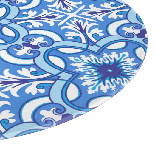 🤍 💙Wit en blauw Porto Azulejos Snijplank (Hoek)