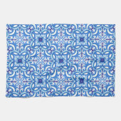 🤍 💙Wit en blauw Porto Azulejos Theedoek (Horizontaal)