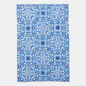 🤍 💙Wit en blauw Porto Azulejos Theedoek (Verticaal)