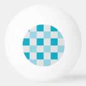 Wit En Blauw Rutpatroon Pingpongbal (Achterkant)