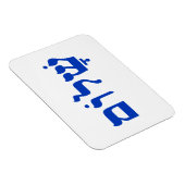 Wit en Blauw Shalom Magneet (Rechterzijde)