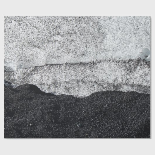 Wit en blauw steenfragment cadeaupapier (Vlak)