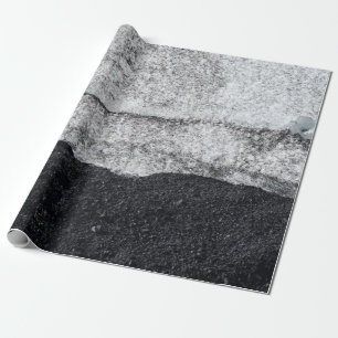 Wit en blauw steenfragment cadeaupapier