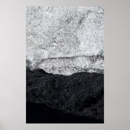 Wit en blauw steenfragment poster (Voorkant)