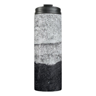 Wit en blauw steenfragment thermosbeker