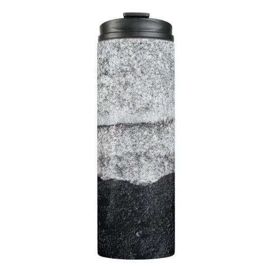 Wit en blauw steenfragment thermosbeker (Voorkant)