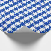 Wit en Blauw Ster van David Streep Cadeaupapier (Hoek)