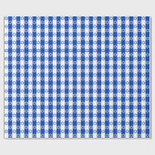 Wit en Blauw Ster van David Streep Cadeaupapier (Vlak)