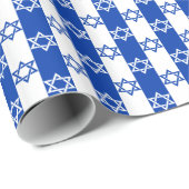 Wit en Blauw Ster van David Streep Cadeaupapier (Rol Hoek)