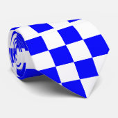 Wit en blauw stropdas (Opgerold)