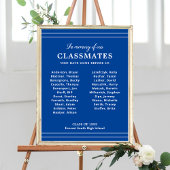 Wit en blauw ter nagedachtenis aan klasse Reunion  Poster