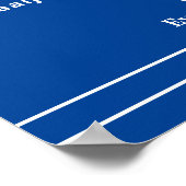 Wit en blauw ter nagedachtenis aan klasse Reunion  Poster (Hoek)