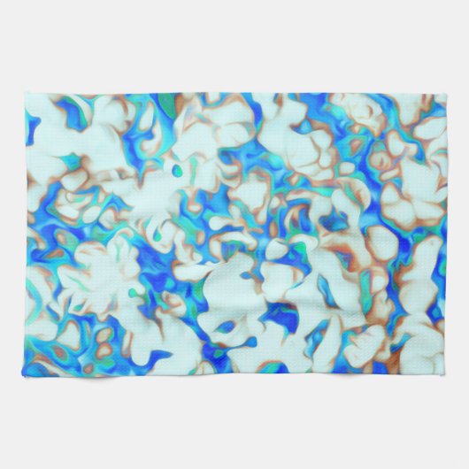Wit en blauw theedoek (Horizontaal)