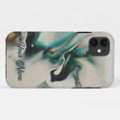 Wit en blauw water splash iPhone hoesjes (Achterkant (horizontaal))