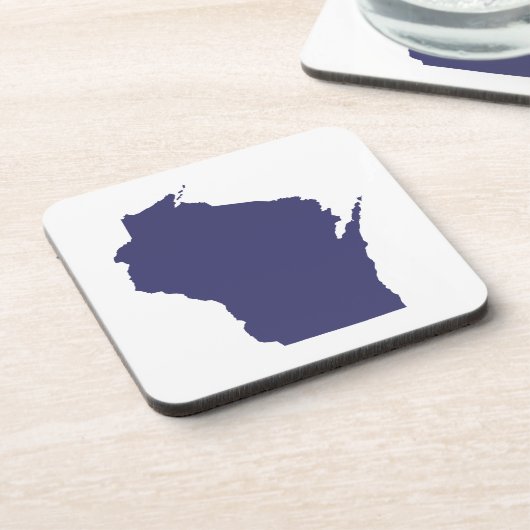 Wit en Blauw Wisconsin Bier Onderzetter (Linkerzijde)