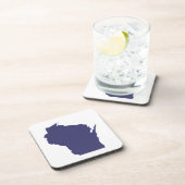 Wit en Blauw Wisconsin Bier Onderzetter (Rechterzijde)