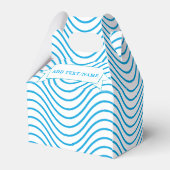 Wit en Blauwe golf patroon op maat Bedankdoosjes (Achterkant)